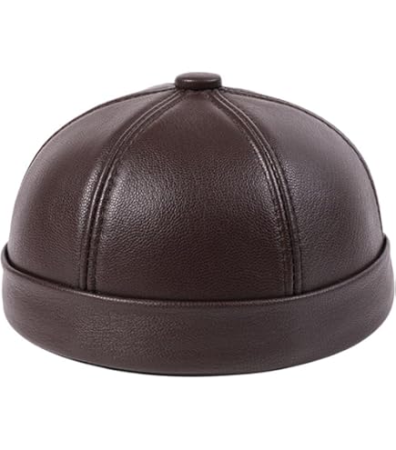 Leather Brimless Hats for Men for Streetwear, Sports, and Casual